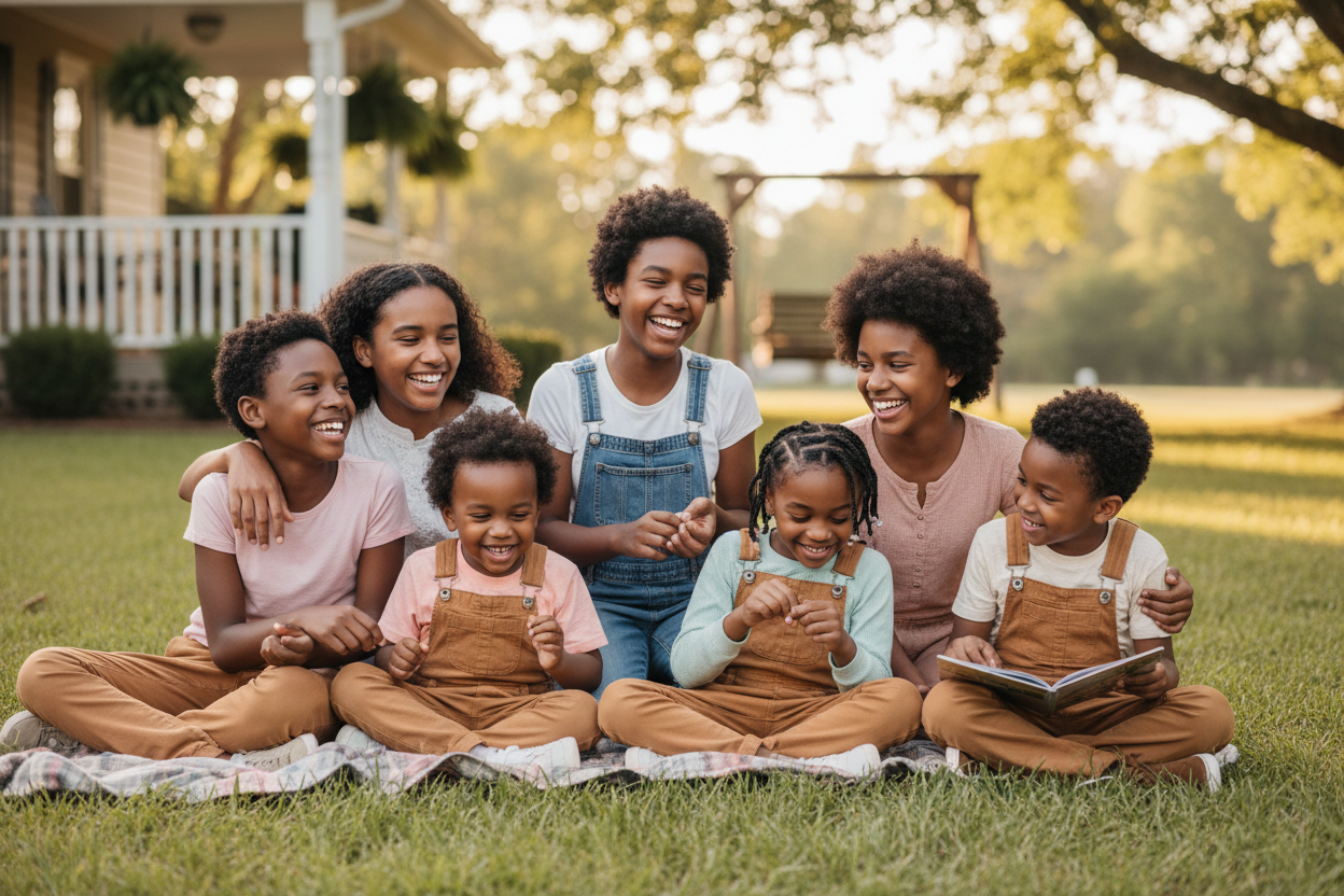Black Kids Family Member